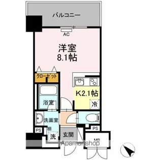 D' FOREST 甲南【8階】の間取り