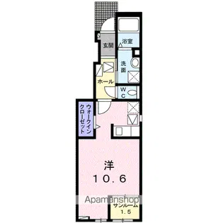 メゾンパークB【1階】の間取り