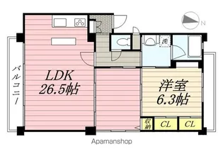 メゾンヴェール北桜塚東棟【1階】の間取り