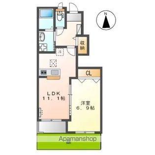 プルメリア【1階】の間取り