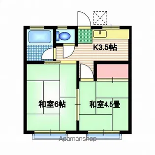 天神コーポ【26号室】の間取り