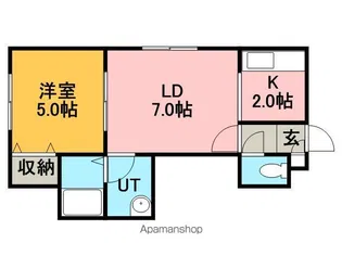 サンテラスクイーン【3階】の間取り
