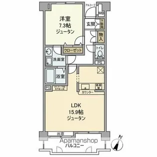 エヴァーグリーン東立石【4階】の間取り