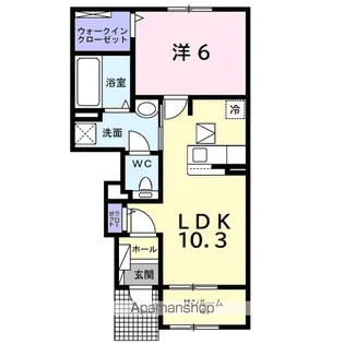 エスポワール【1階】の間取り