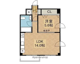 ASレジデンス材木町【705号室】の間取り