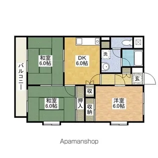 ボナール福間【2階】の間取り