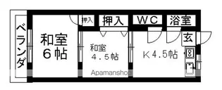 吉戸アパート【2階】の間取り