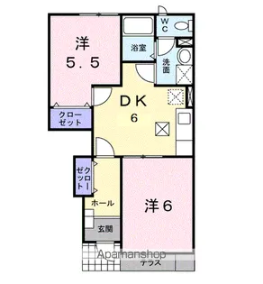 ビガーハイツ【1階】の間取り