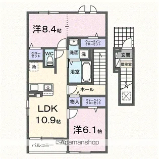 クローリス Ⅲ【2階】の間取り