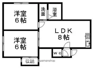 ダイヤフレンド平岡【202号室】の間取り