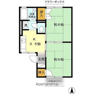 ファミールユタカ A【2階】の間取り