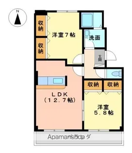 マロンステージA棟【105号室】の間取り