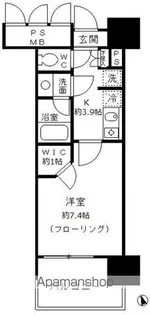 フォンテーヌ芝浦【14階】の間取り