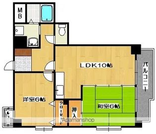 ペガサス1番館住吉【3階】の間取り