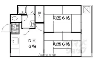 コーポ京洛【206号室】の間取り