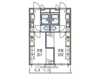 レオパレスル・コントワールⅡ【2階】の間取り