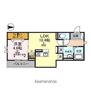 レーヴ・シェソワ【2階】の間取り