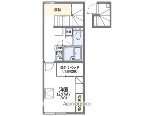 レオパレスヴァンキャトル【209号室】の間取り