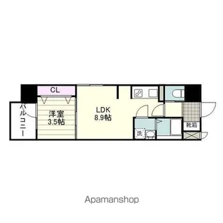 SーRESIDENCE新町AGOG【1208号室】の間取り