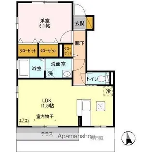 フェリーチェ ヴィータ C【1階】の間取り