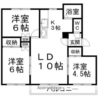 コーポ緑苑【2階】の間取り