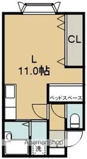 コーポリリー3号館【206号室】の間取り