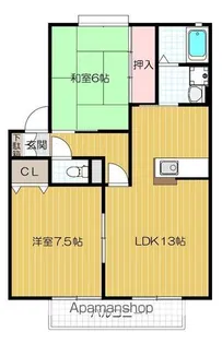 ウインディア五百住 B【201号室号室】の間取り
