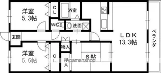 ブランチ913【5階】の間取り