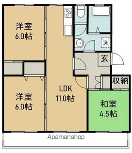 多治米ハイツ【2階】の間取り