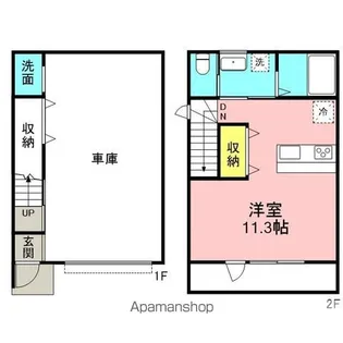 ヴィアルCITY宮町【B-1号室】の間取り
