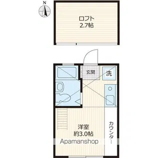 イーリスコート西横浜B棟【2階】の間取り