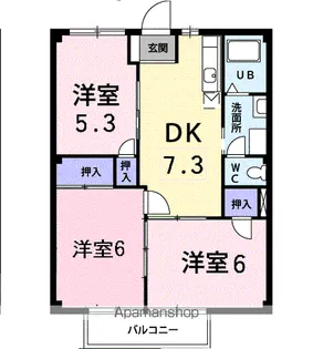 ニューシティ嶋根A【2階】の間取り