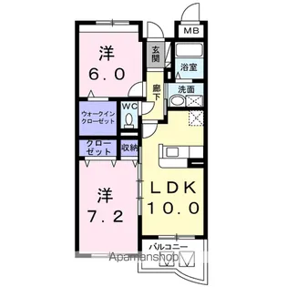 マンショングレイスエレガント【3階】の間取り