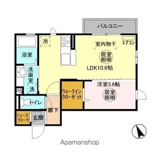 ロンオール元白銀【3階】の間取り