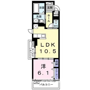 ヒルサイドⅢ【2階】の間取り