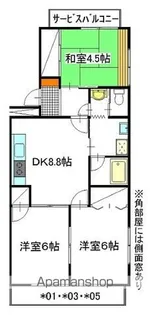 サンライト山崎【305号室】の間取り