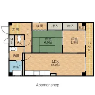 レガオコート岸和田春木【401号室】の間取り