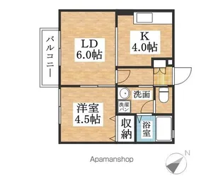 ファミール東川【2階】の間取り