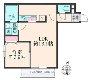 ミリアビタ前原【1階】の間取り