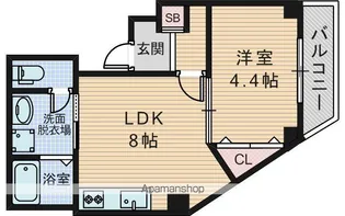 ALEGRIA東三国【101号室】の間取り