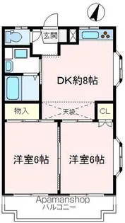 メイプル富士見【3階】の間取り