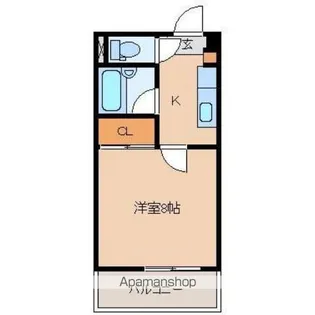 柳丸コーポ南棟【4階】の間取り