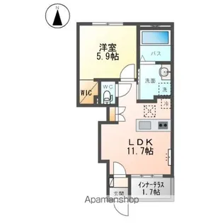 シャルマン ノワール【1階】の間取り
