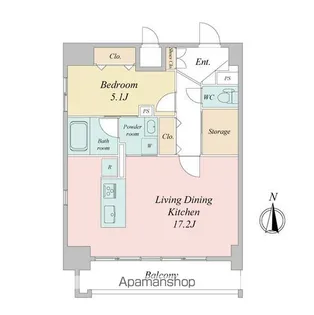 ポルタニグラ大須【11階】の間取り