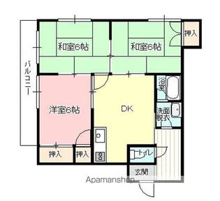 前田アパートB【301号室】の間取り