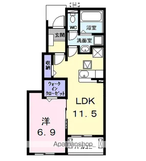ジョイアス東気開(ヒガシキトケ【1階】の間取り