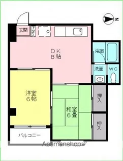 クオレ舟入【3階】の間取り