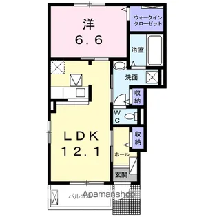 クラール 安宅E【101号室】の間取り