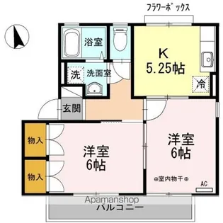 メゾンパーク東和田 A【2階】の間取り