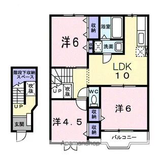 サニーハウスⅠ【2階】の間取り